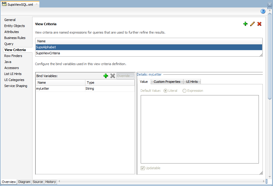 View Criteria With Bind Variables View Criteria With Bind Variables